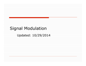 Signal Modulation - Sonoma State University