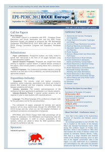 Call for Papers - EPE-PEMC 2012 ECCE Europe