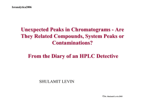 Unexpected Peaks in Chromatograms