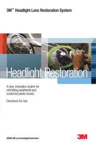 3M™ Headlight Lens Restoration System, 02516, Directions