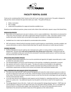 facility rental guide - Tacoma