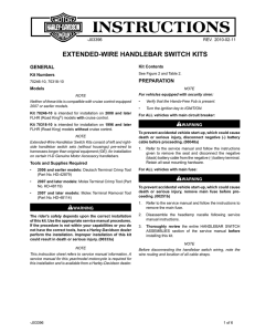 extended-wire handlebar switch kits - Harley