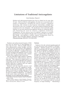 Limitations of Traditional Anticoagulants