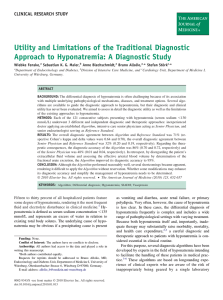 Utility and Limitations of the Traditional Diagnostic Approach to