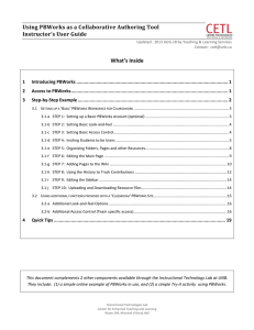 PBWorks User Guide