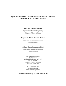 QUALITY UTILITY – A COMPROMISE PROGRAMMING