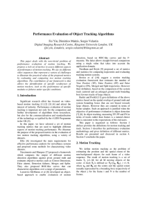 Performance Evaluation of Object Tracking Algorithms
