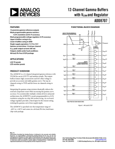 ADD8707 12-Channel Gamma Buffers with VCOM