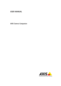 AXIS Camera Companion User Manual