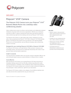 VVX Camera Data Sheet