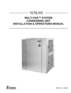 Multi-Pak Systems Condensing Unit IOM Instructions - Nor-Lake