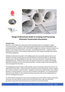 Design Professionals Guide to Creating and Processing Electronic