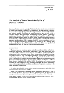 The Analysis of Spatial Association by Use of Distance Statistics