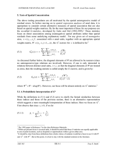 5. Tests of Spatial Concentration