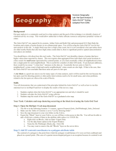 Forensic Geography Lab: Hot Spot Analysis 3 Getis