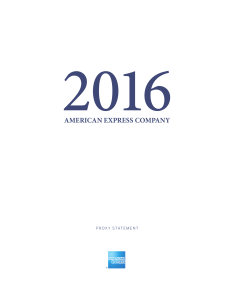 2016 Proxy Statement - American Express Investor Relations