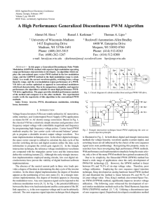 A High Performance Generalized Discontinuous PWM Algorithm