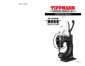 Tippmann Boss Operator`s Manual - Tippmann Industrial Products, Inc.