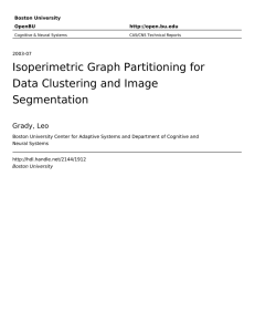 Isoperimetric Graph Partitioning for Data Clustering and Image