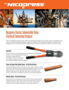 Nicopress Electric Submersible Pump Electrical Connection Products