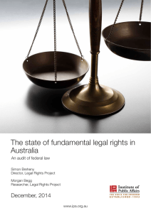The state of fundamental legal rights in Australia