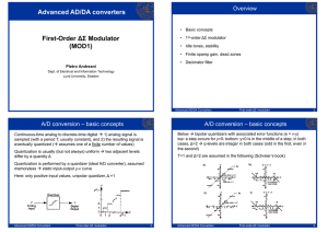 First-Order ΔΣ Modulator (MOD1) Advanced AD/DA converters