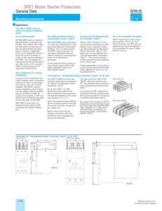 3RV1 Motor Starter Protectors