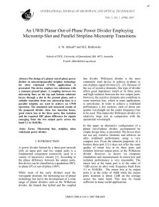 Design of an UWB out-of-phase power divider