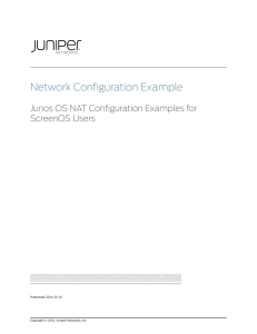 Junos OS NAT Configuration Examples for