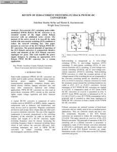 Review of Zero-Current Switching Flyback PWM DC-DC