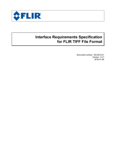 Interface Requirements Specification for FLIR TIFF File Format