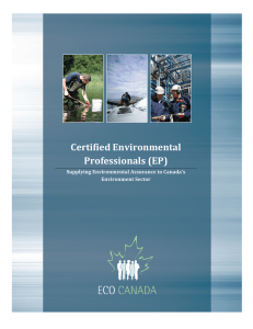Certified Environmental Professionals (EP)