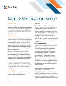 SafeID Verification Score