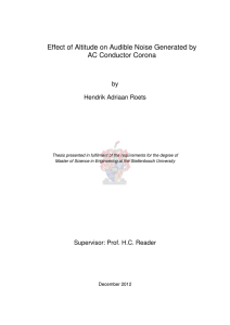 Effect of Altitude on Audible Noise Generated by AC Conductor