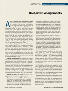 Hold-down assignments