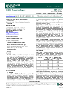 ESR-1575 - USP Structural Connectors