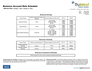 Business Account Rate Schedule