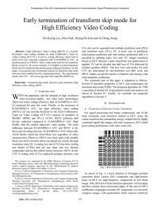 Early termination of transform skip mode for High Efficiency Video