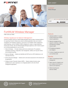 FortiWLM Wireless Manager