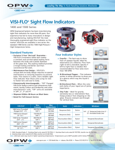 VISI-FLO® Sight Flow Indicators