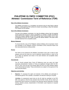 Approved TOR - Philippine Olympic Committee