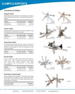 Cole-Parmer Clamps Brochure