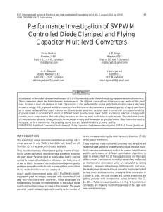 Performance Investigation of SVPWM Controlled Diode Clamped