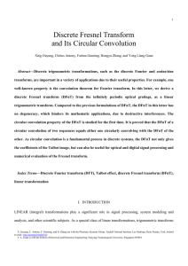 Discrete Fresnel Transform and Its Circular Convolution