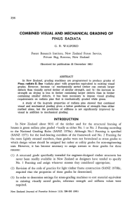 combined visual and mechanical grading of pinus radiata