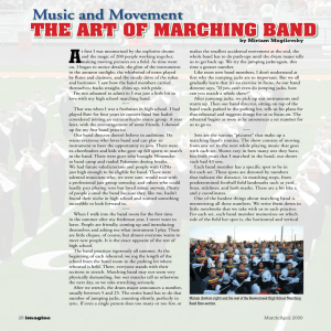 Music and Movement The ArT of MArching BAnd