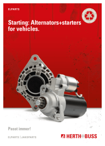 Starting: Alternators+starters for vehicles.