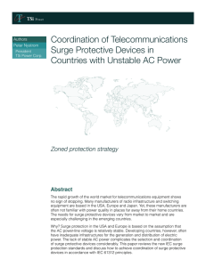 Coordination of Telecommunications Surge Protective