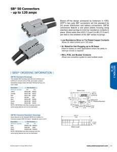 SB50 Data Sheet - Anderson Power Products
