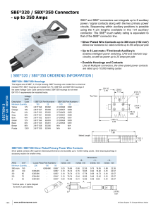 SBE®320 / SBX®350 Connectors